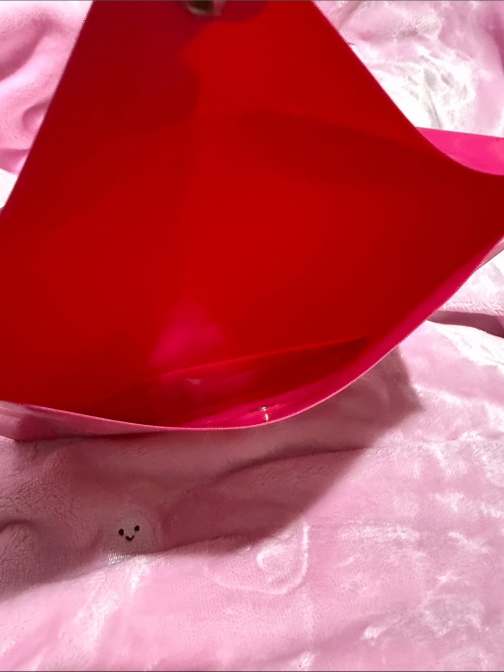 Coach Hot Pink Vinyl Envelope Pouch - Picture 3 of 7